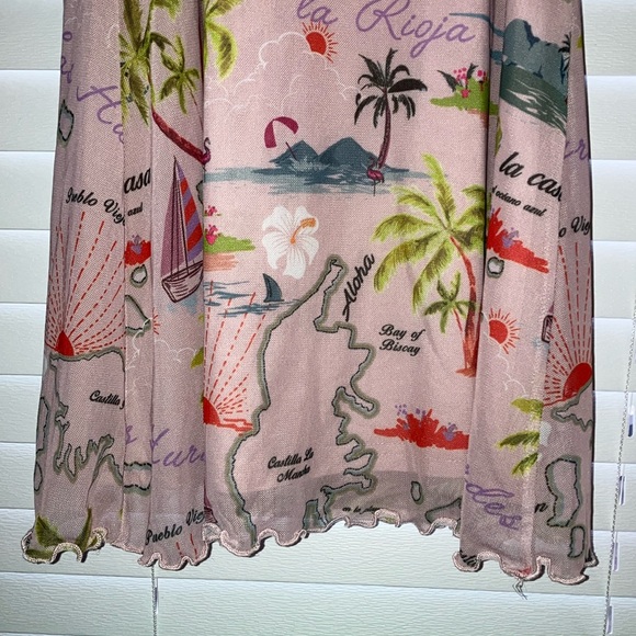 Urban Outfitters Tropical Pink and Green One Piece Dress - Picture 8 of 10